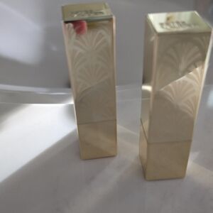Estee Lauder Brand Gold Color Lipstick Tubes- Set Of 2 Full Sizes